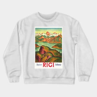 Rigi Switzerland Vintage Poster 1933 Crewneck Sweatshirt